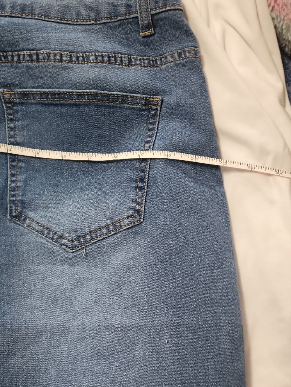 Light Wash Distressed Denim Bermuda Shorts - Picture 5 of 6